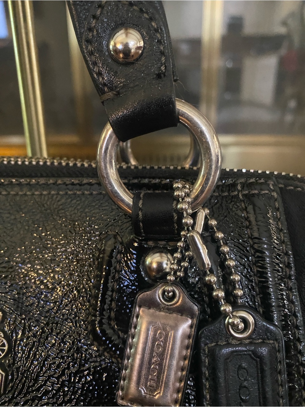 Coach Black Signature Jacquard Tote with Leather Accents -Y2K- non-smoker - Picture 4 of 16